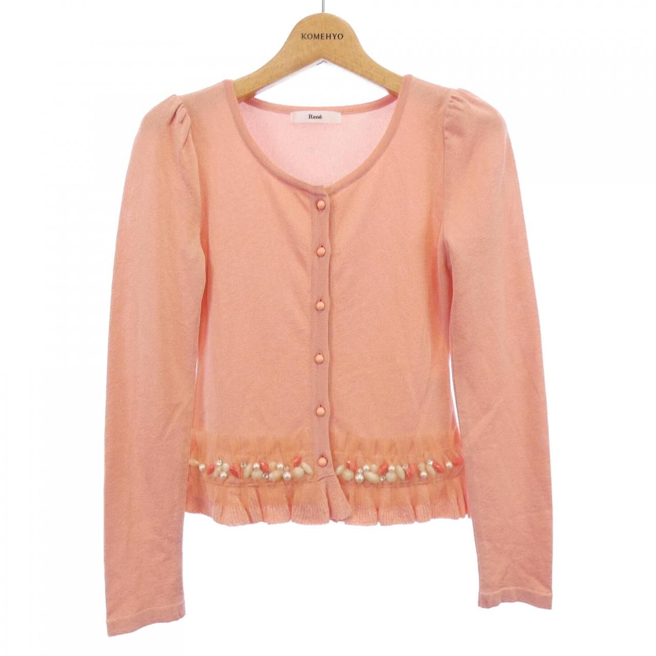 【Reneルネ】極美品定価63,000ざっくりニットフード付きカーディガン36 Reneルネ カーディガン 36 ルネ RENE カーディガン ルネ RENE