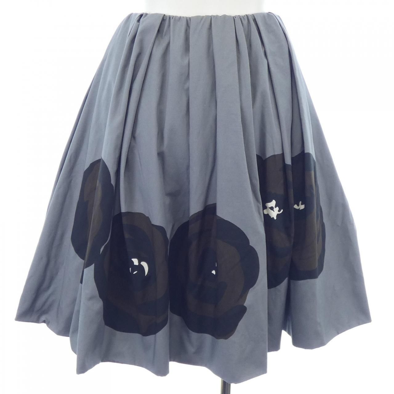 ミュウミュウ MIU MIU ポプリン ジャージー マキシフローラル MG2305 S000 15W3 スカート