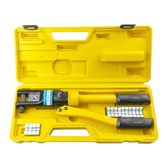 HFS R 油圧圧着ペンチ 10-120mm 太線かしめ 交換ダイス 8種類 油圧式 手動油圧圧着工具 圧着プライヤー 配線 12T