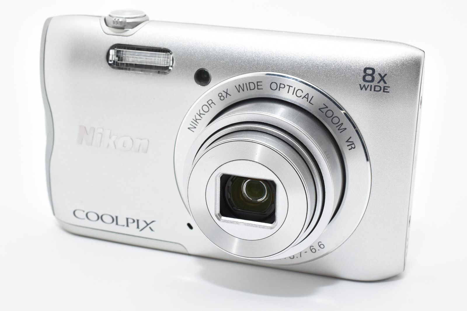 Nikon COOLPIX A 300 シルバー 薄型軽量119 g 20 MP 光学8倍ズーム VR手ブレ補正搭載 スマホ連携 写真自動転送で便利