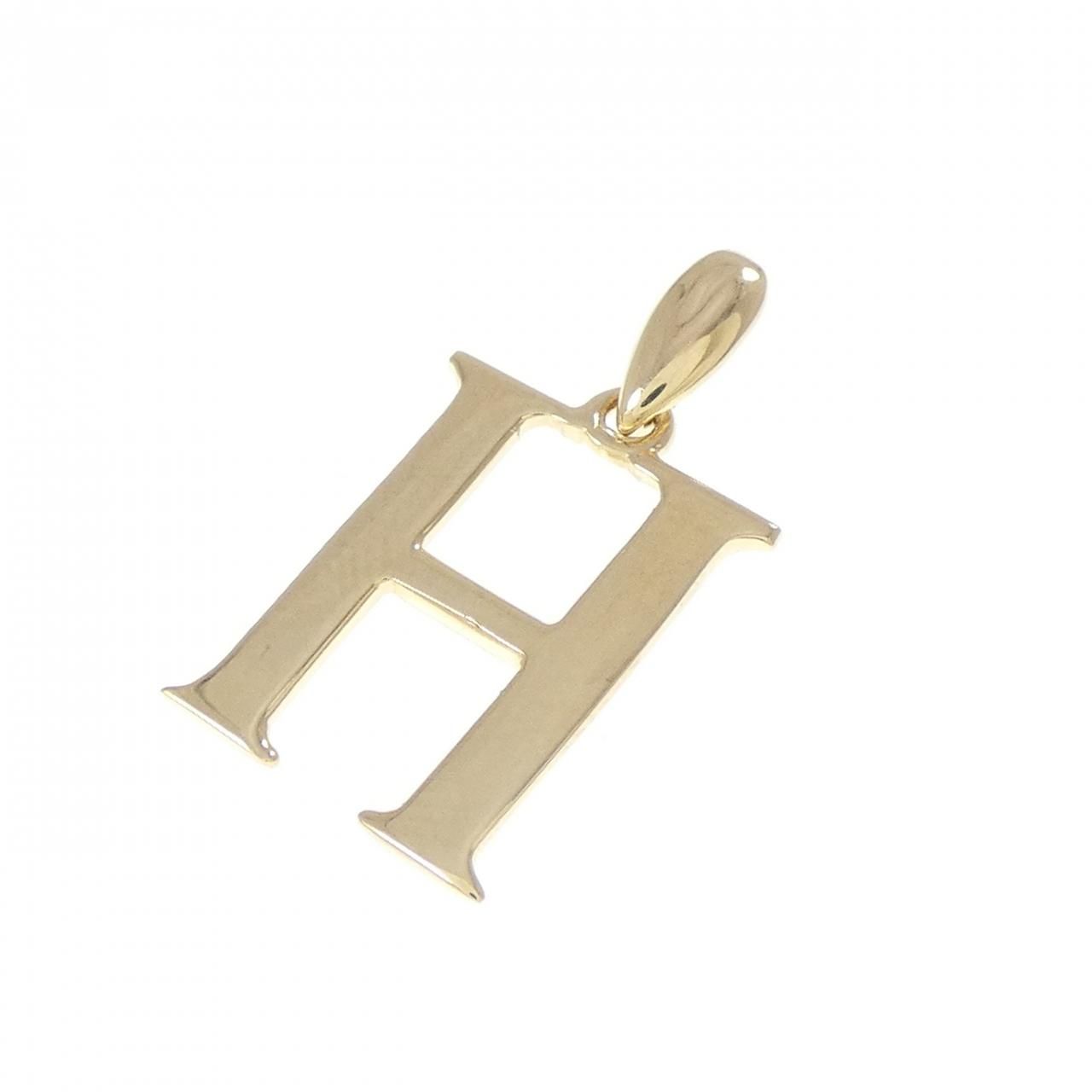 18KTYG イニシャルH ペンダント