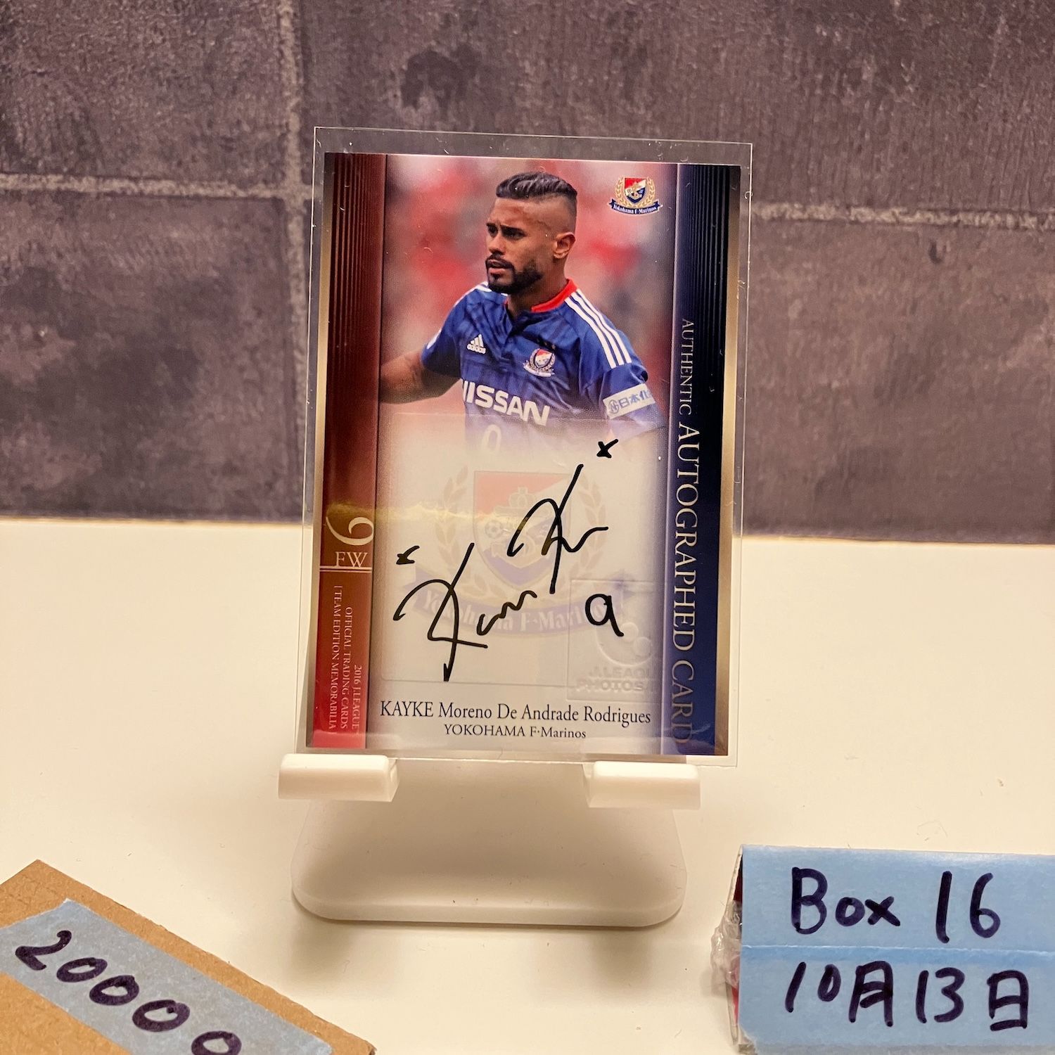 2016 J League カイケ Kayke Moreno De Andrade Rodrigues 05 40 直筆サインカード 横浜F マリノス Forward ジャージナンバー Jersey Uniform Number カード