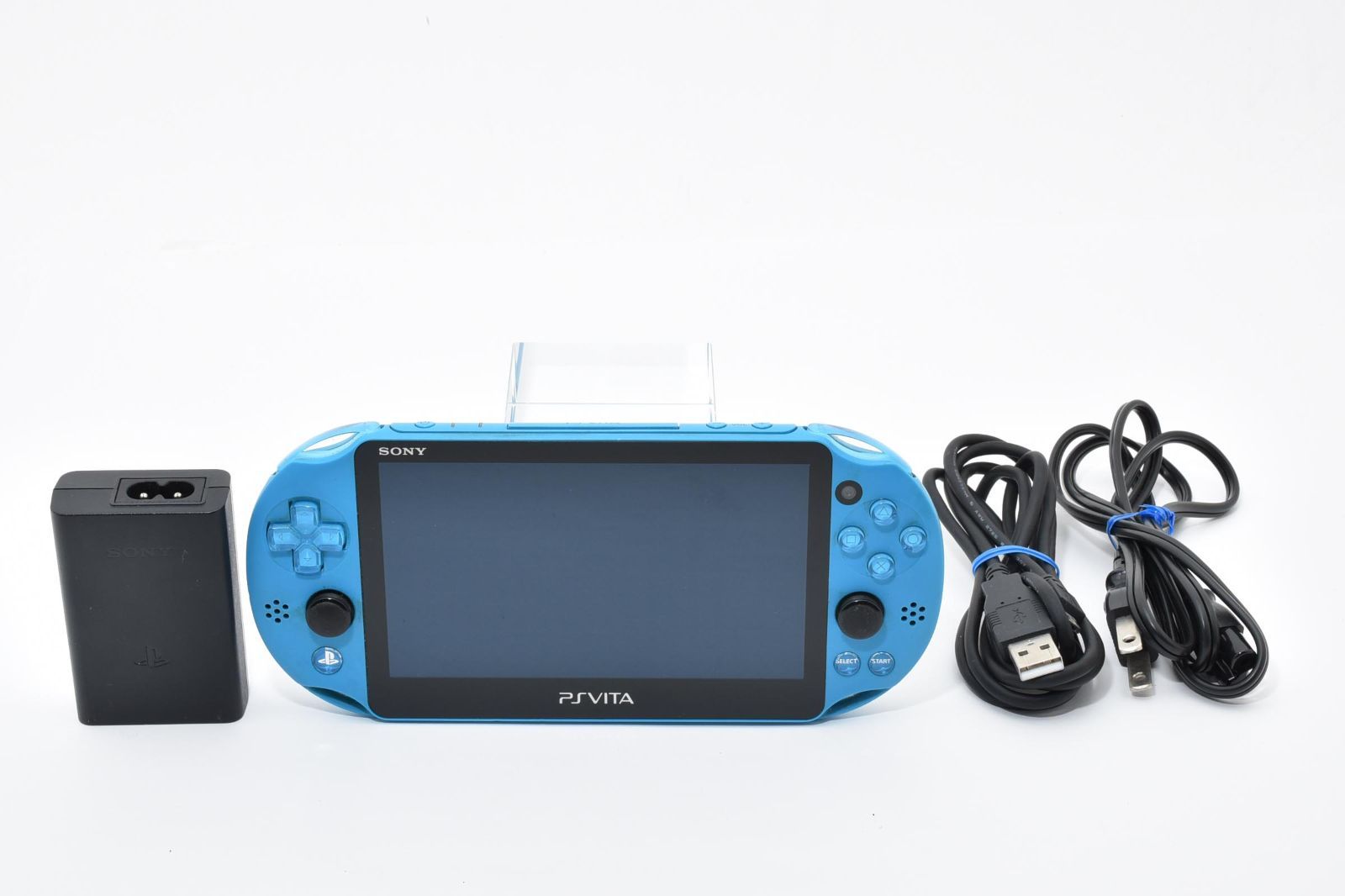 動作良好品 SONY PlayStation Vita PCH-2000 アクアブルー Wi-Fiモデル 本体 薄型 軽量 バッテリー長持ち 内蔵1GBメモリ付き 快適ゲームに最適 PSVITA