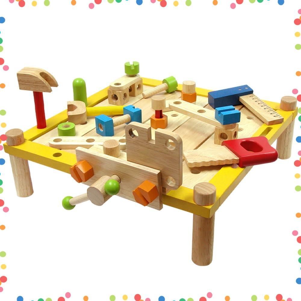 商品 カーペンターテーブル 大工さんごっこ アイムトイ 知育玩具 木のおもちゃ エデュテ 誕生日プレゼント 2歳 Edut 男の子 お手入れガイド付き
