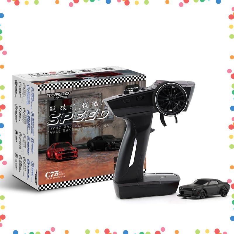 セール 車おもちゃ ブレーキライト 比例制御 2.4GHz技適認証済み 30分連続稼働 1|76ミニRCカー RTRフルセット ターボレーシング 1 76ラジコンカー C75 Racing Turbo