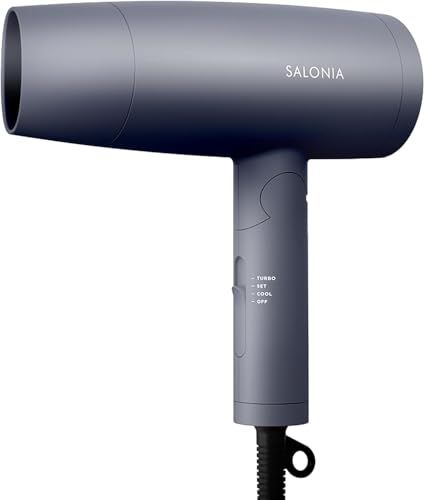 SALONIA サロニア スピーディーイオン ドライヤー 大風量 速乾 軽量 マイナスイオン ヘアドライヤー SL-013GR グレー 077ef6a0