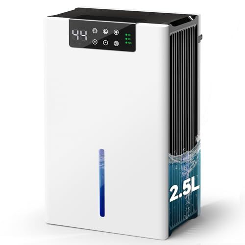 除湿機 小型 ホワイト 衣類乾燥機 除湿器 軽量 部屋干し 湿気取り 最大除湿量750ML|日 大容量2500ML 10-22畳対応 切りタイマー付き 除湿機 静音 エアフィルター付き 7色ナイトランプ 満水自動停止 省エネ設計 じょしつき f67578e2