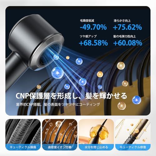 ドライヤー 速乾 2025注目ドライヤー入選 15S速乾 9億マイナスイオン美髪効果 大風量 LEDディスプレー 高速モーター 9億 高濃度マイナスイオン AI機能 恒温NTCチップ 3段階風量＆4段階風温 過熱保護 コンパクト 超軽量 静 3cdc2345 SKLAD-KIRPICHA_RU