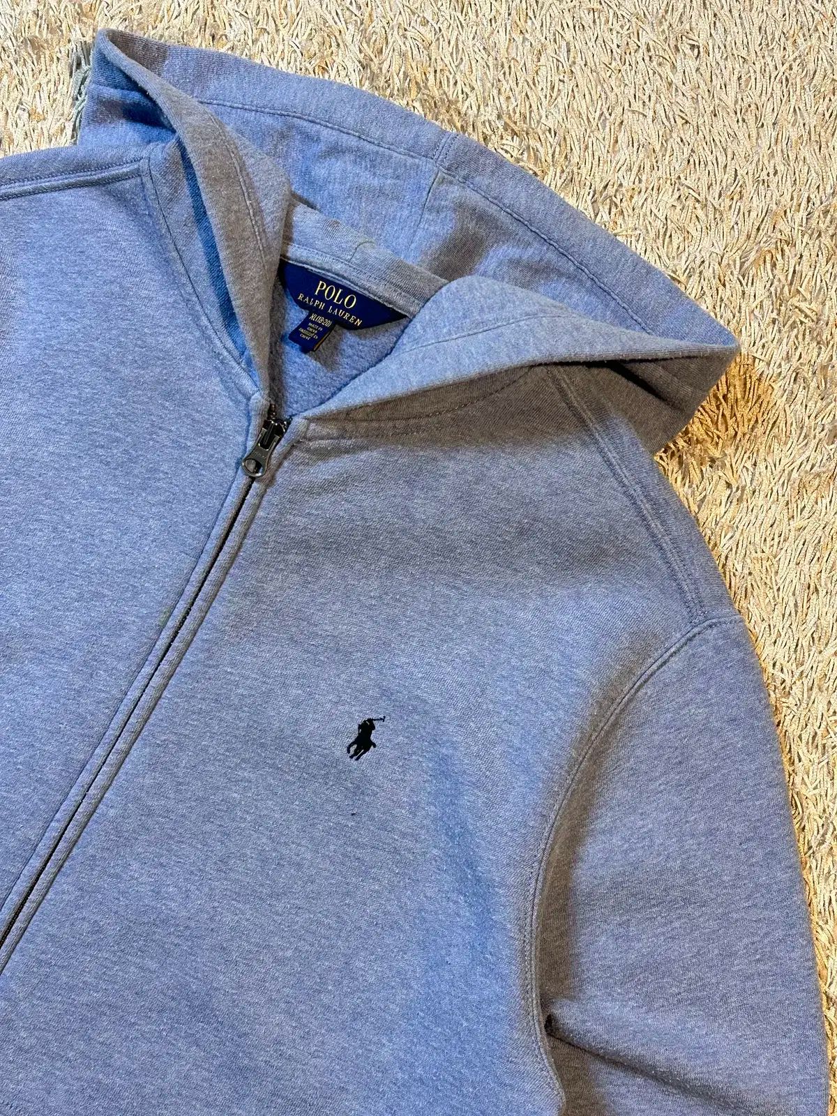 レディース XL ポロラルフローレン 新モデル ガールズ ネイビー ポニー ジップアップパーカー ライトブルー