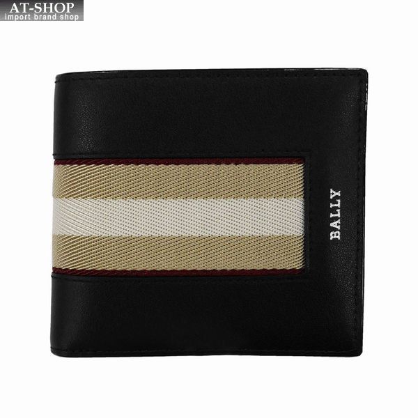 メンズ財布 バリー 財布 二つ折り財布 BALLY BALEN ブラック×パラディオ おしゃれ 誕生日 プレゼント ギフト