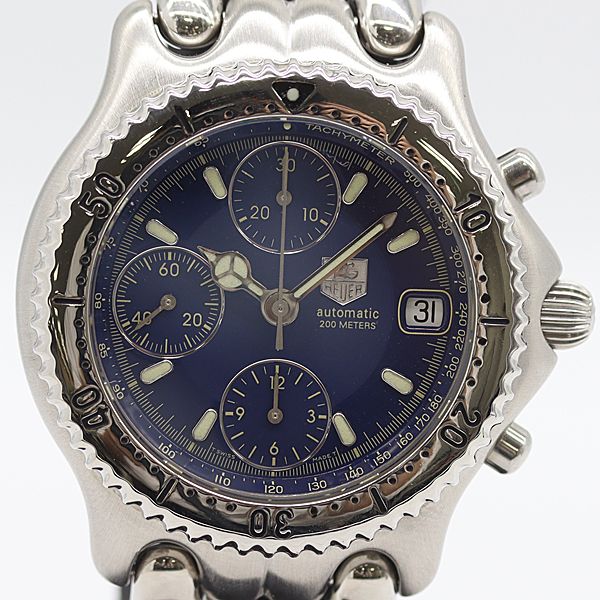 デッドストック級 稼働 タグホイヤー プロフェッショナル CG2111-R0 AT|自動巻 青文字盤 メンズ腕時計 5132600 10KHT ABC16853 SMZ