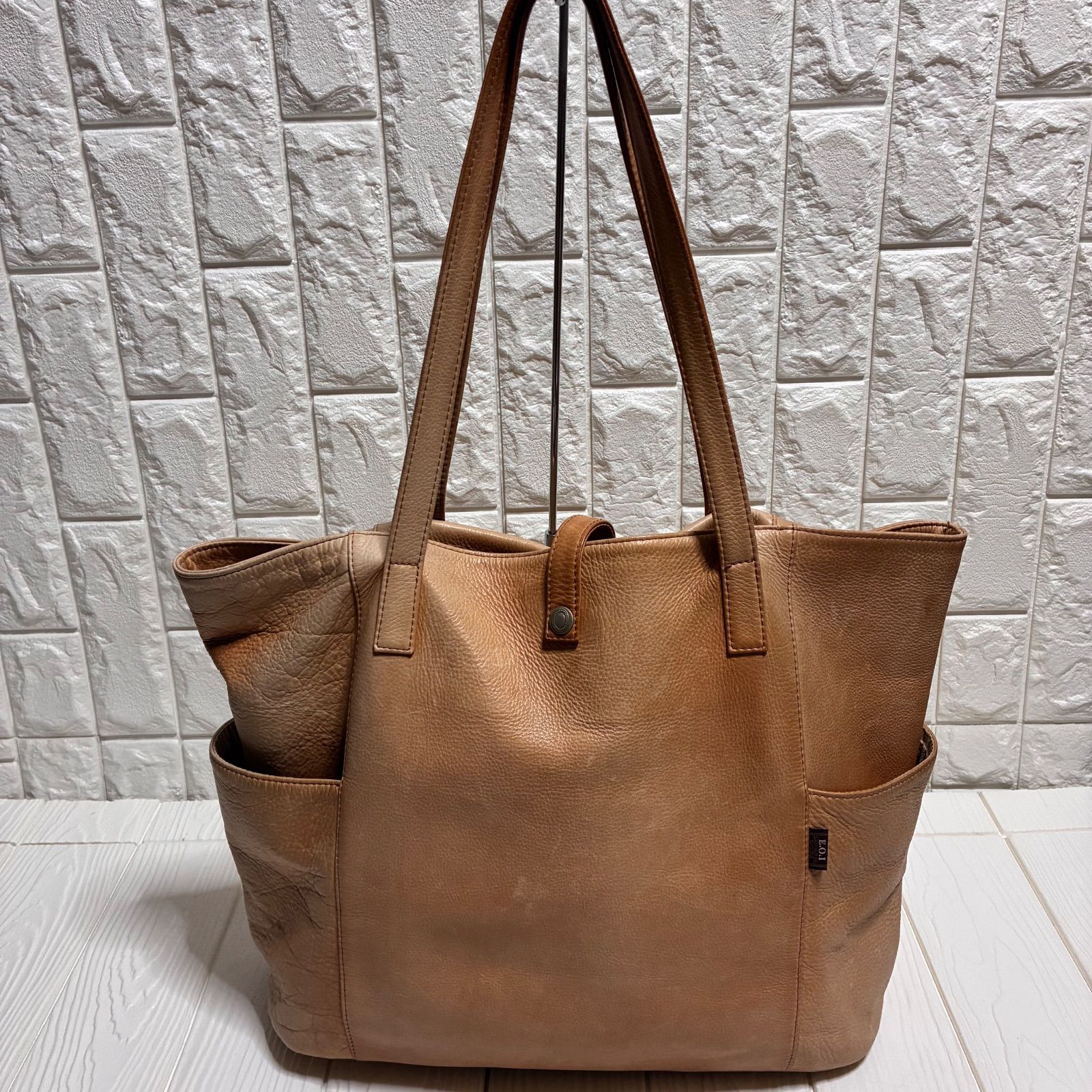 ミスターオリーブ レザートートバッグ ベージュ EOI