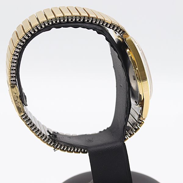 級 稼働 オメガ ジュネーブ AT 自動巻 ゴールド文字盤 メンズ腕時計 0081400 10 ETT SMZ