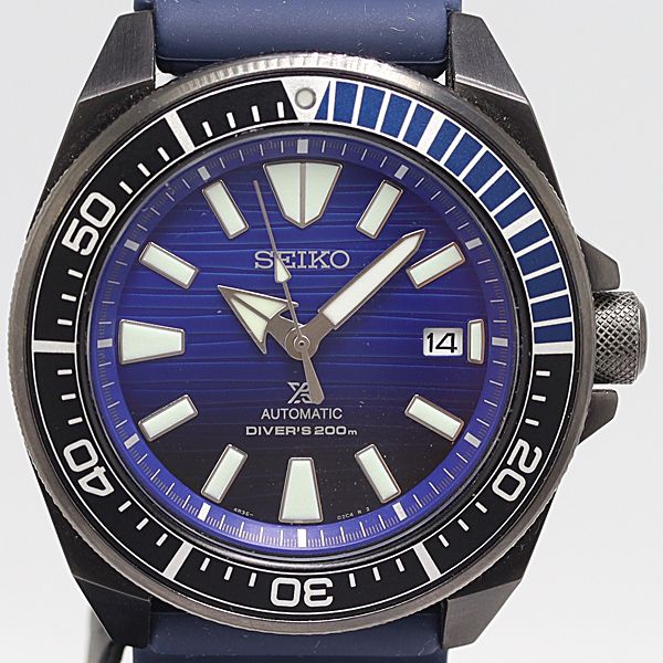 デッドストック級 稼働 セイコー サムライダイバー 4R35-01X0 AT|自動巻 青文字盤 メンズ腕時計 0965300 10DIT ABC16907 SMZ