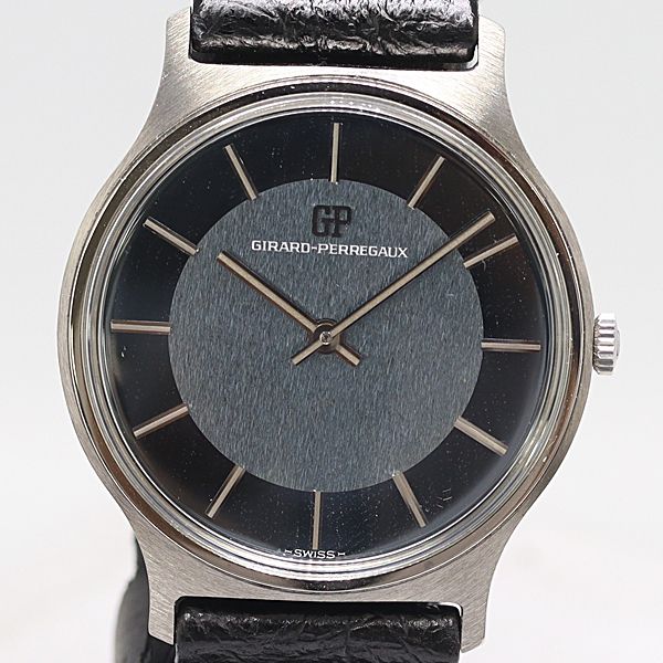 級 稼働 ジラールペルゴ 9709MA 手巻 ブルー文字盤 メンズ腕時計 0020900 10BJT ABC16904 SMZ