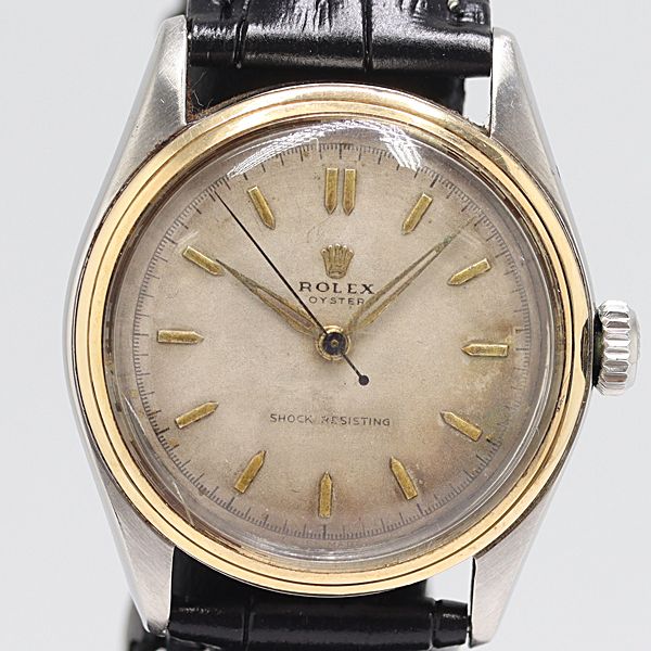 級 稼働 ロレックス オイスター 6082 810296 手巻 アイボリー文字盤 メンズ腕時計 0059510 10RKT ABC16886 SMZ