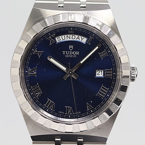 級 保 稼働 チュードル ロイヤル 28600 6V3Z483 AT 自動巻 青文字盤 メンズ腕時計 5631120 10PRT ABC16937 SMZ