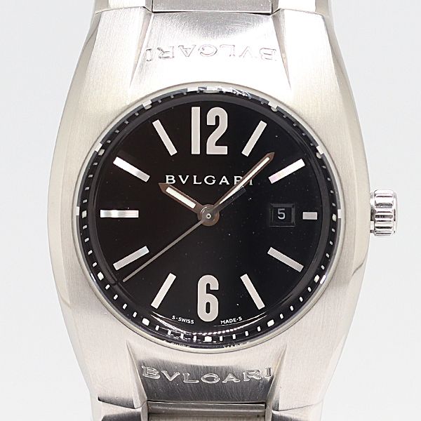 デッドストック級 稼働 ブルガリ エルゴン EG30S D0820 QZ ブラック文字盤 レディース腕時計 0081400 10ERT ABC16877 SMZ
