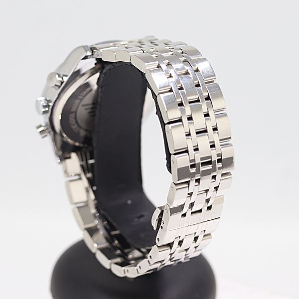 級 保 稼働 エンポリオアルマーニ クロノグラフ AR-1818 QZ 黒文字盤 メンズ腕時計 2908000 10 NBG SMZ