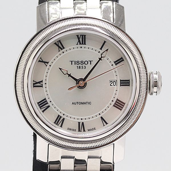 デッドストック級 保| 稼働 ティソ Tクラシック T097007A AT|自動巻 シェル文字盤 レディース腕時計 2908000 10NBG ABC16925 SMZ