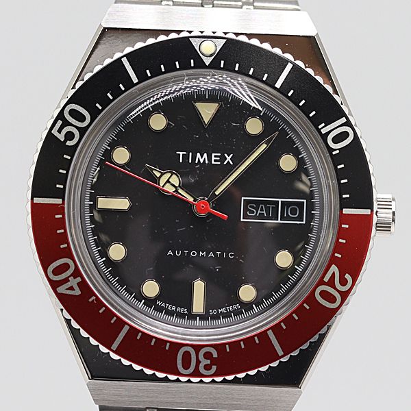 デッドストック級 稼働 タイメックス コークベゼル TW2U83400 AT|自動巻 黒文字盤 メンズ腕時計 2908000 10NBG ABC16899 SMZ