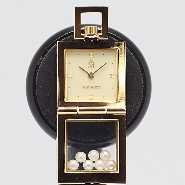 級 稼働 ミキモト ペンダントウォッチ 1N1532 QZ アイボリー文字盤 レディース時計 2908000 10NBG ABC16900 SMZ