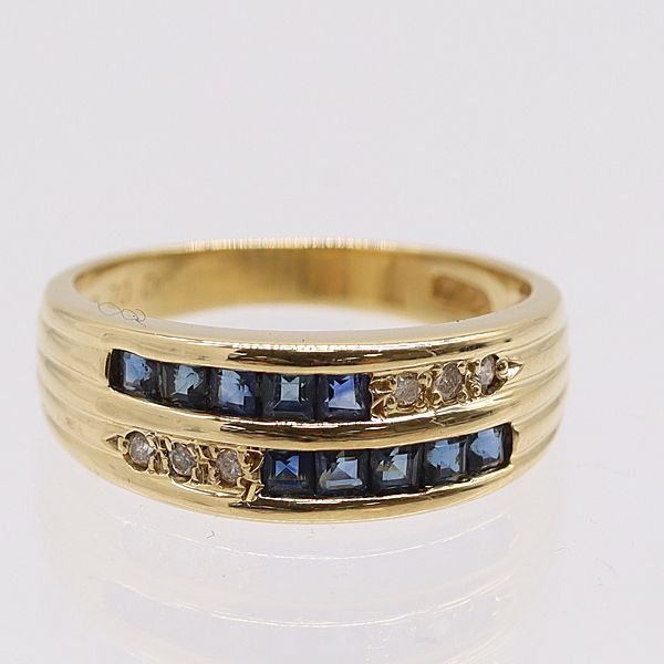 K18 サファイアリング 0.70 0.03 4.4g ジュエリー 2448600 10GTT AKO KMR ABC 16995