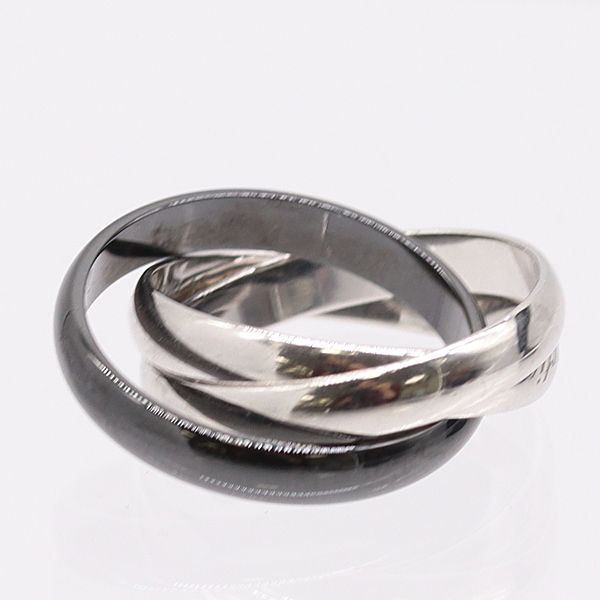  ☆限定独占販売☆! カルティエ トリニティリング 750 WG ×セラミック 6.9g 54 DKU036 アクセサリー ジュエリー 0068310 10NBT AKO ABC 17026 即発送