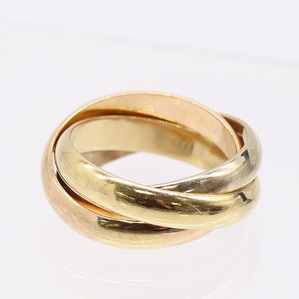 カルティエ トリニティリング 750 YG×PG×WG 7.9g 52 A7636B ジュエリー 5747610 10NBT AKO ABC 17018