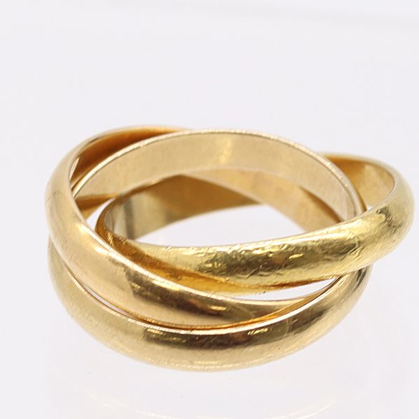 カルティエ トリニティリング 750 YG×PG×WG 8.9g 54 ジュエリー 5295510 10NBT AKO ABC 17021