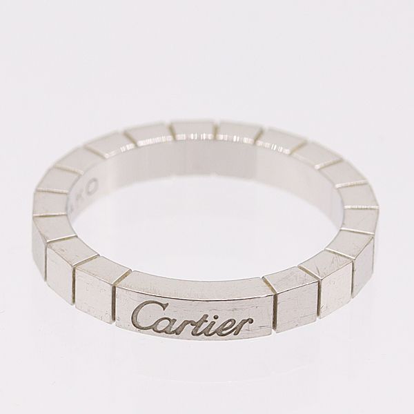 1円 カルティエ ラニエールリング 750 WG 6.8g 55 ネーム BE0628 ジュエリー 0210210 10NBT AKO 17029 ABC