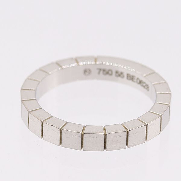 1円 カルティエ ラニエールリング 750 WG 6.8g 55 ネーム BE0628 ジュエリー 0210210 10NBT AKO 17029 ABC