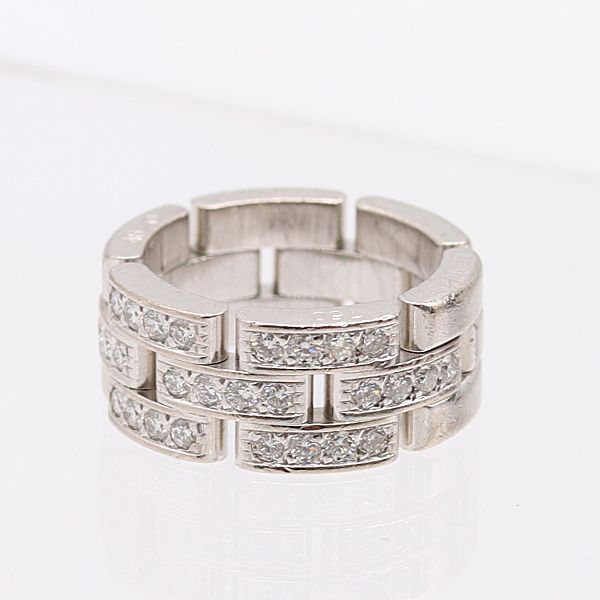 カルティエ マイヨンパンテール ハーフダイヤリング 750 WG 11.4g 46 OJ0586 ジュエリー 5476020 10NBT AKO 17010