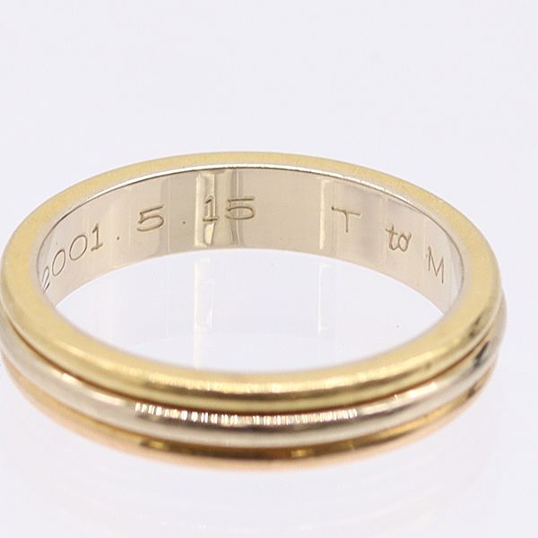 カルティエ スリーゴールドリング 750 YG×PG×WG 4.8g 52 L79004 ジュエリー 5266800 10NBT AKO ABC 17020