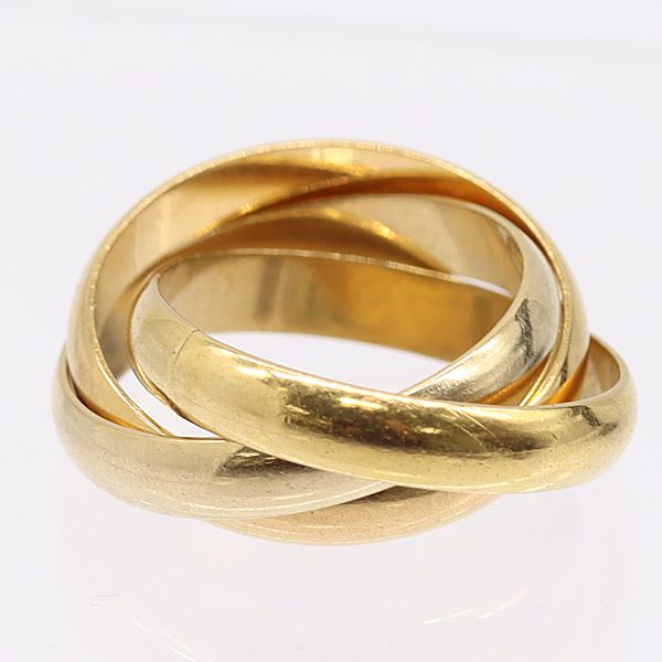 1円 カルティエ トリニティリング 750 YG×PG×WG 7.7g 51 O9695D ジュエリー 5579310 10NBT AKO 17022 ABC