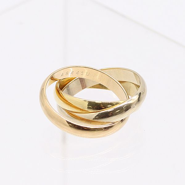 カルティエ トリニティリング 750 YG×PG×WG 7.9g 51 A6441U ジュエリー 0510510 10NBT AKO 17016