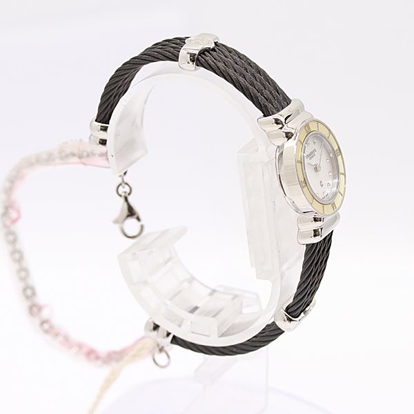 稼働 シャリオール 20S.525.RO004 サントロペ QZ シェル文字盤 レディース腕時計 0612600 10YBT KMR ABC 17006