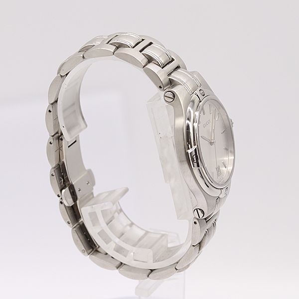 保付 グッチ 9040M QZ シルバー文字盤 メンズ腕時計 0344100 10YBT KMR ABC 17000