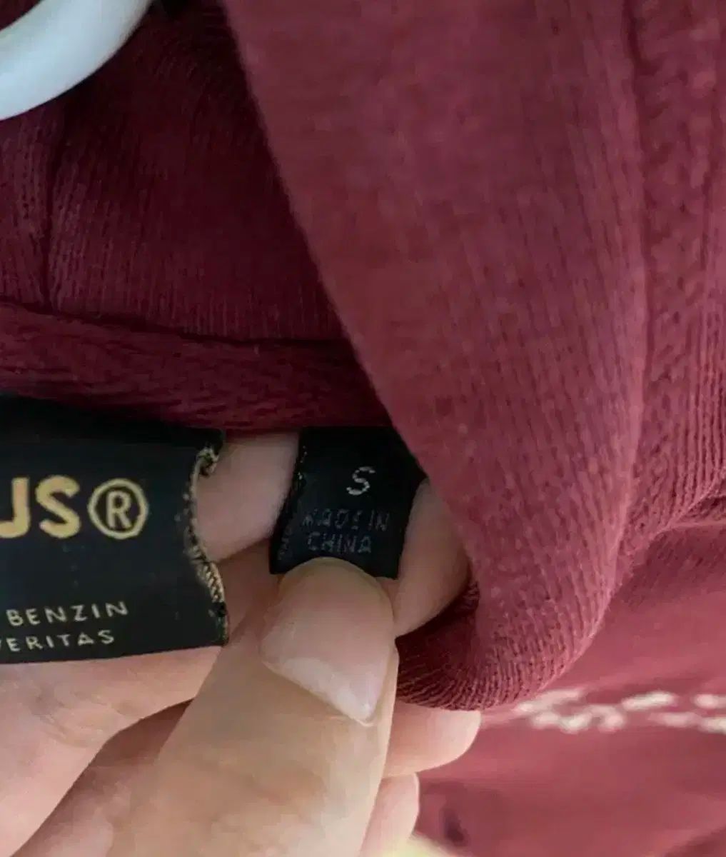  デウス フーディー Tシャツ バーガンディ S パーカー トップス