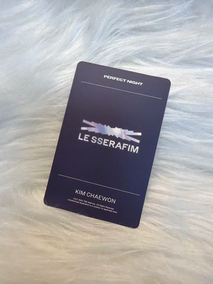 LE SSERAFIM ルセラフィム キム チェウォン Perfect Night QQ Music 写真 フォト PHOTOカード トレカ