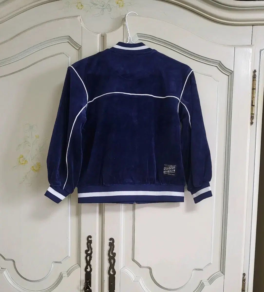  アイスビスケットビーニー スマイル パイピング ジップアップベロアジャケット 130 その他 ジャケット ブルゾン