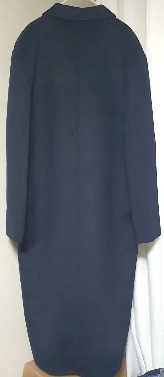 Attention ダブルボタン ロング コート ネイビー