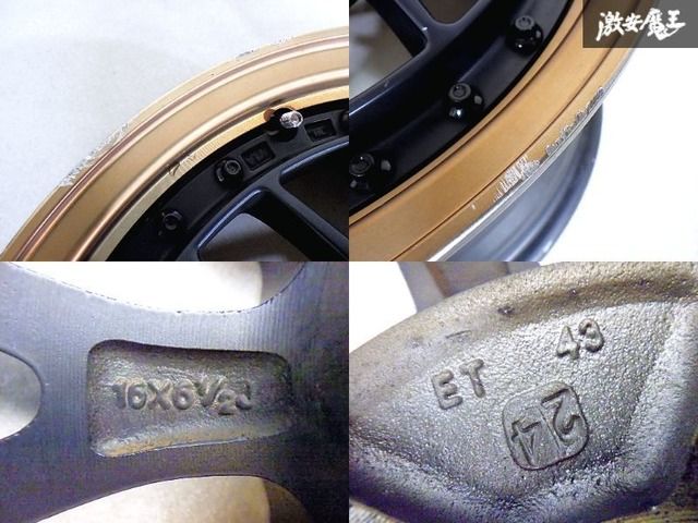 ●MLJ WREST COMPAK-SR 16インチ 6.5J 43 PCD100 4H 4穴 ホイール 4本 1台分 アクア ヤリス フィット スイフト ノート キューブ B-6 FFCRYSTALESIA_COM