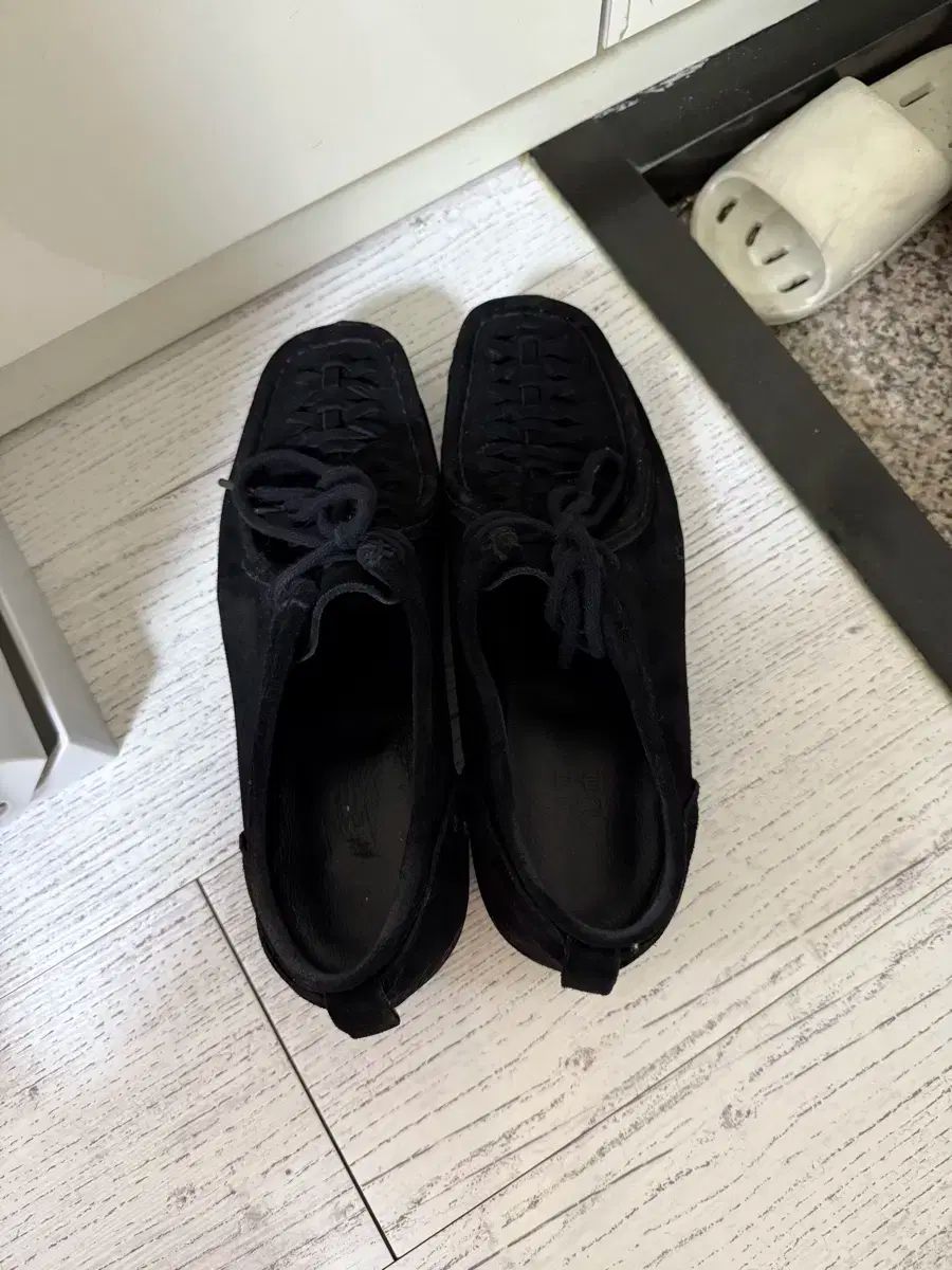 4 ポリテル ワラビー シューズ ウーブン ブラック
