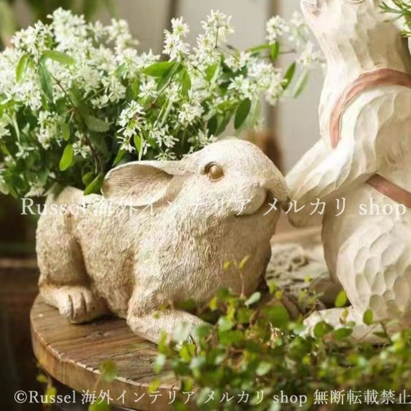 植木鉢 鉢植え ラビット プランター うさぎ 樹脂 ウサギ かわいい アニマル 動物 ガーデニング 雑貨 ガーデン雑貨 ガーデンインテリア ガーデン インテリア 庭の装飾 お洒落 おしゃれ 8-14 WWW_GEBZETESISAT_COM_TR