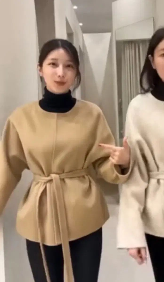 SIE アデル キャメルベージュ コート マフラー