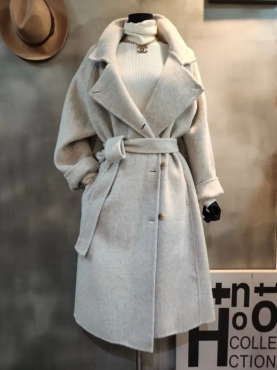 ウールカシミア混ハンドメイドコート ロングコート KARA カラ コート COLOR