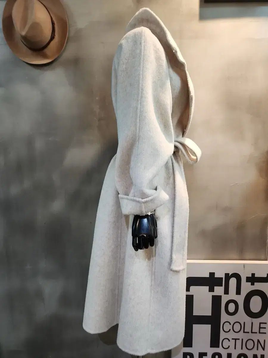 ウールカシミア混ハンドメイドコート