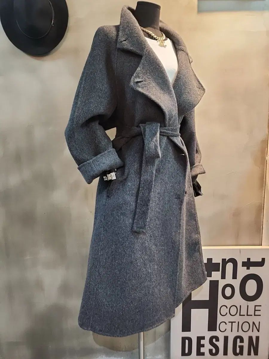 ウールカシミア混ハンドメイドコート