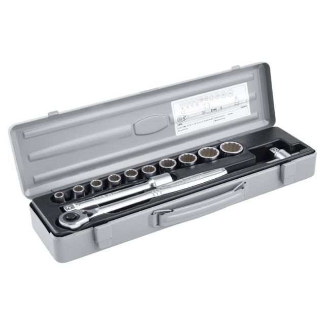 電動工具・エア工具 【送料無料】トネ(TONE) ソケットレンチセット 800MISO 差込角12.7mm(1/2”) シルバー 内容13点